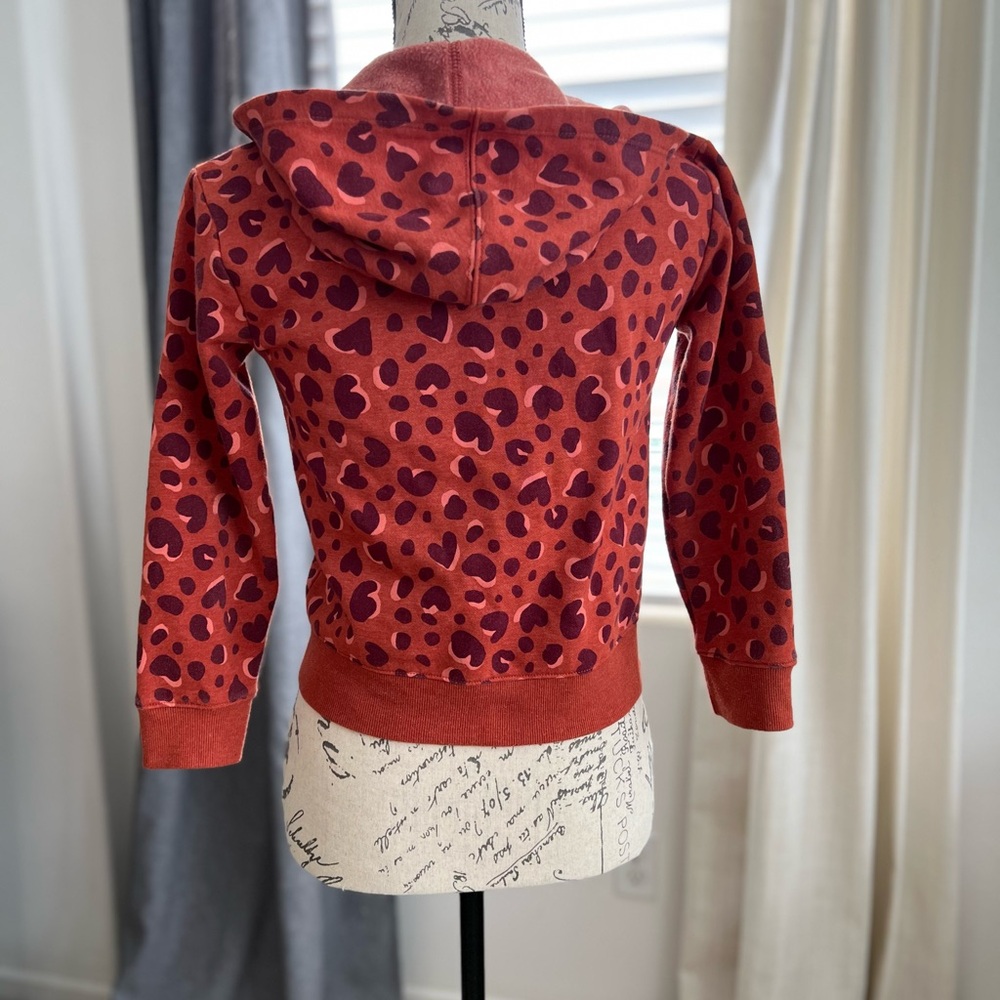 Cat & Jack Red Heart Print Kids Hoodie - Picture 4 of 14